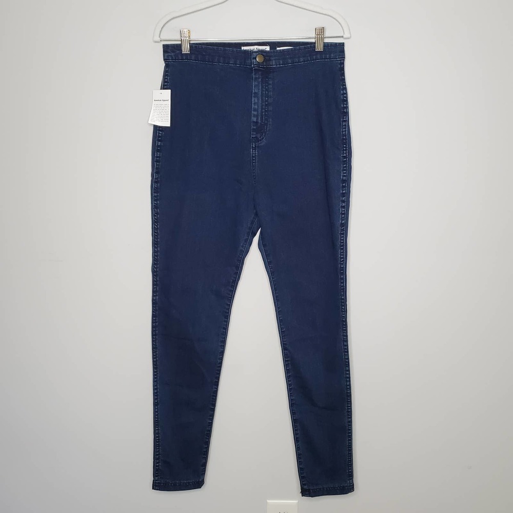 AMERICAN APPAREL Dark Wash Blue Stretch Denim The Easy Jean Sz Large L